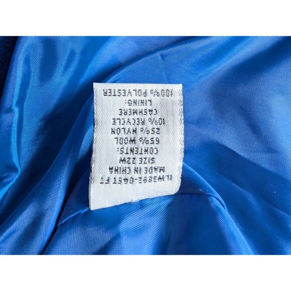 Harvé Benard Womens Blue Wool Blazer 22W Made In Italy Lined Classic Design NWT - Picture 6 of 8